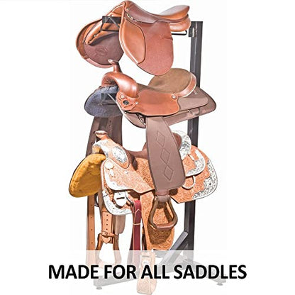 EASY-UP Portable Multi Saddle Racks for Horses | Quick Assembly & Disassembly | Holds English & Western Saddles | Stable & Durable | 5-Year Warranty - size: 4 Tier