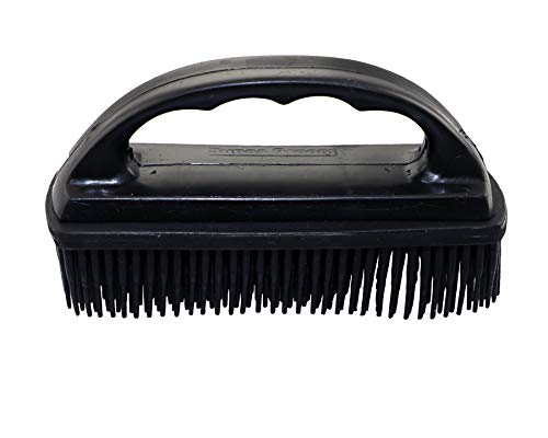 Grewal Equestrian Super Groom Saddle Pad Cleaning Brush (Black) - color: Black