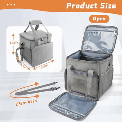 SMYV Pet Grooming Bag for Dog Grooming Supplies, Dog Tote Travel Bag for Pets Grooming Tools Kit Accessories - Grey - color: Grey