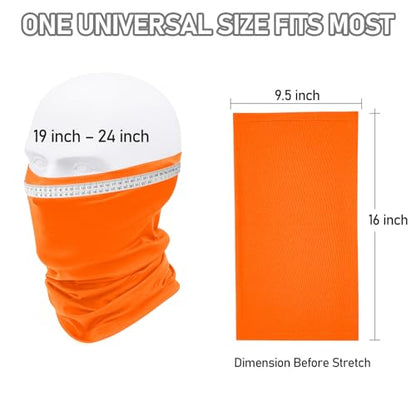 TICONN Neck Gaiter for Men Women, Cooling Bandana Face Mask Cover Gator - color: Orange-2pk, style: Quick Dry