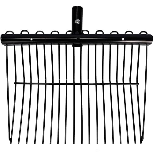 Dura-Tech Metal Fork Head | Heavy-Duty Manure Fork for Horses | Durable Metal Construction | Double Bar Design | Minimal ⅝ Spacing | 1-Year Warranty