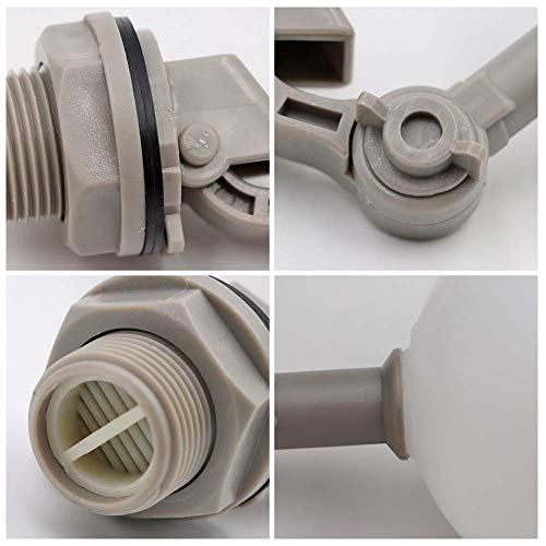 2 Pcs Float Valve 1/2 or 3/4 Water Float Valve with Adjustable Arm Automatic Fill for Livestock Water Tank Fountains (3/4 Inch) (Pack of 2) - size: 3/4 Inch (Pack of 2)