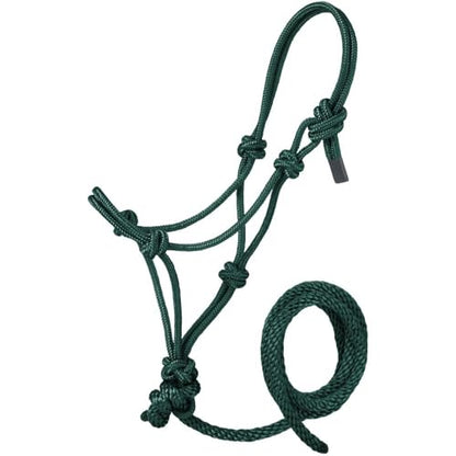 Tough1 Miniature Poly Rope Halter with Lead - color: Hunter Green, size: Medium
