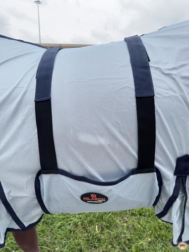 HILASON Horse Fly Sheet Breathable Mesh UV Protection Mosquito Bug Summer - color: White, size: 66 In