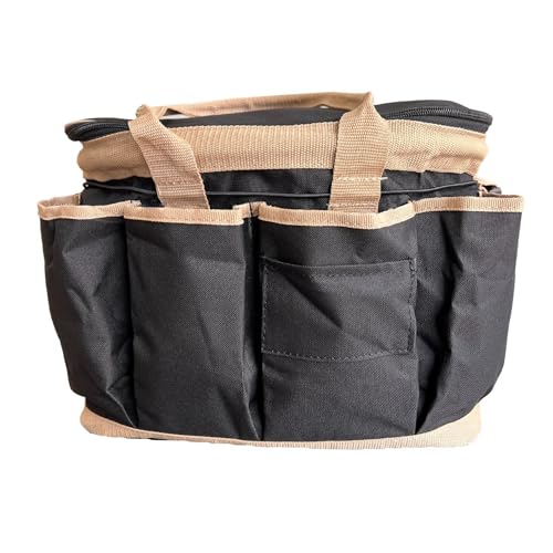 AJ Tack Horse Grooming Bag with 7 Grooming Tools, Shoulder Strap