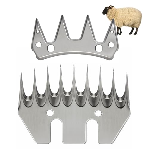 9 Teeth Pet Sheep Replacement Blades Replacement for Oster, Lister, Heiniger Sheep Clippers, Detachable Animal Trimmer Shearing for Grooming Goats, Lambs, Llamas, Alpacas - size: Straight 9-tooth
