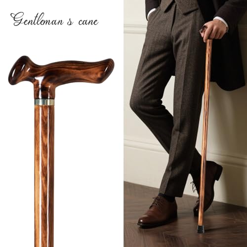 GUYUE Wooden Canes,Solid Wood Walking Sticks, Gentleman Canes,Ideal Gift | GUYUE Handmade Wooden Walking Cane for Men and Women Ergonomic Wood Cane - size: 33" (for 5'2" to 5'4")