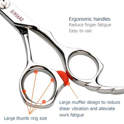 KINSARO Hair Cutting Scissors Professional 5.5 inch 440c Shears - size: 5.5 Inch