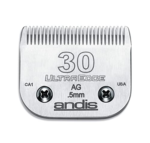 Andis 64075 UltraEdge Blade, Size 30, 1/50in, Chrome, for Larger Animals - style: 30 Blade (Pack of 1)