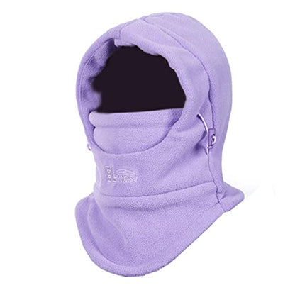 TRIWONDER Kids Winter Hats Balaclava Ski Mask for Boys Girls Toddlers Windproof Adjustable Cold Weather Face Mask Neck Warmer - color: Light Purple