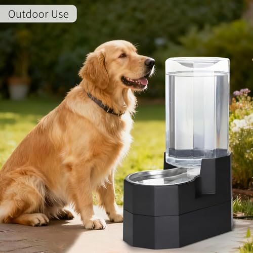 Sfozstra 8L Raised Pet Water Dispenser: Large Breed Comfort - color: Black, size: 8L Raised