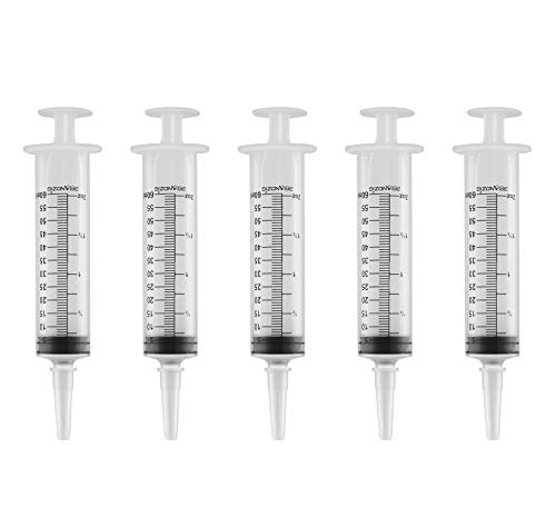 60ml Catheter Tip Syringe with Cover 5 Pieces by Brandzig – Sterile Disposable Medical Grade Syringe For Precise Medication Dispensing