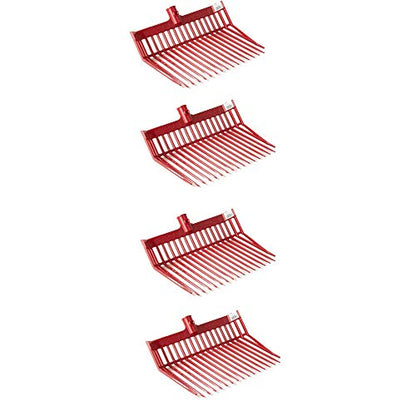 Little Giant® PDF103RED 13 Inch DuraFork Polycarbonate Attachable Pitchfork Tool Replacement Head with Angled Tines, Red (4 Pack)