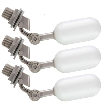 Blulu 3 Pack Float Valve 1/2 Inch Automatic Fill Float Valve, Gray - color: Gray