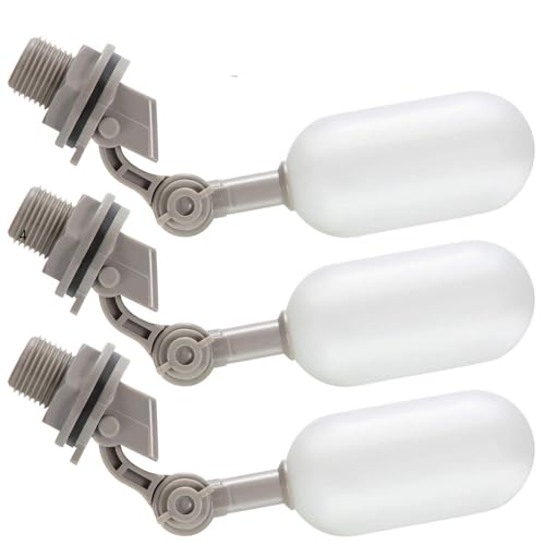 Blulu 3 Pack Float Valve 1/2 Inch Automatic Fill Float Valve, Gray - color: Gray