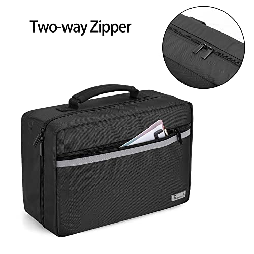 Trunab First Aid Trauma Bag with 2 Inner Flaps, Medical Supplies Pouch - color: Black