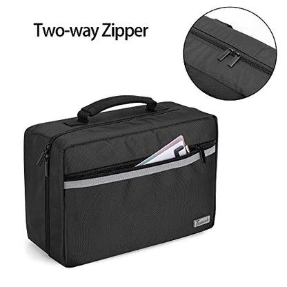 Trunab First Aid Trauma Bag with 2 Inner Flaps, Medical Supplies Pouch - color: Black