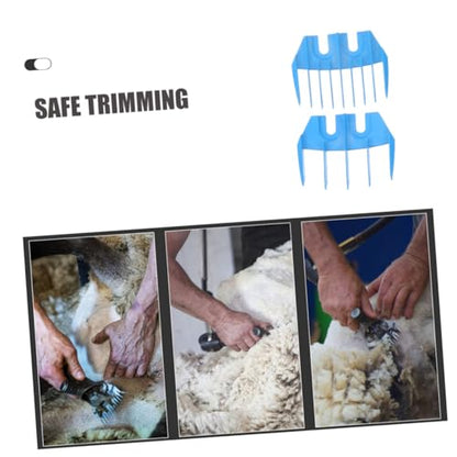 2pcs Sheep Shear Guide Combs: 5 and 9 Tooth Blue Clipper Guards
