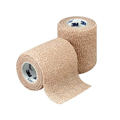 3M Coban Self-Adherent Wrap, Self Adherent Wrap Used to Secure Dressings and Other Devices, Compress or Protect Wound Sites and Immobilize Injuries, Tan, 2"x 5yds, Box of 36 Rolls - color: Tan, size: 2"x 5yds, Box of 36 Rolls