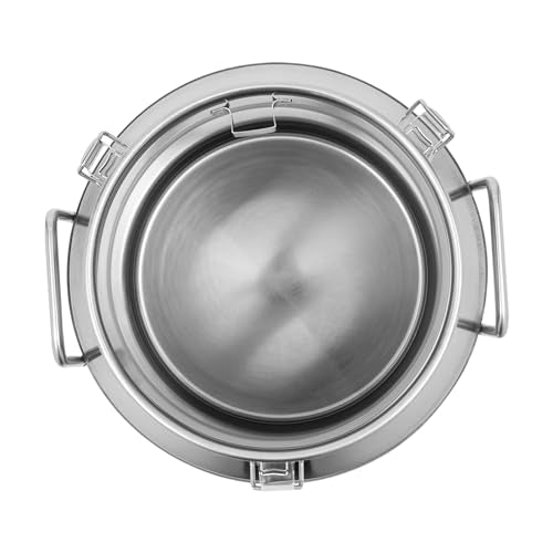 40L/10.57gal Milk Can 201 Stainless Steel Seamless Milk Jug Milk Pail, Anti-Leak Liquid Storage Container with Tight Lid and Handle - size: 40L