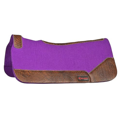 HILASON Western Wool Felt Horse Saddle Pad 30X30 in - color: Purple