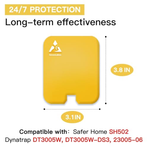 36 Pcs Sticky Refill Glue Cards, Compatible with Safer Home SH502, Dynatrap DT3005W-DS3, DT23005-06, Targets Moth, Fly, Mosquito, Gnat and More, Safe and Super Sticky (Macaron Yellow) - color: Macaron Yellow