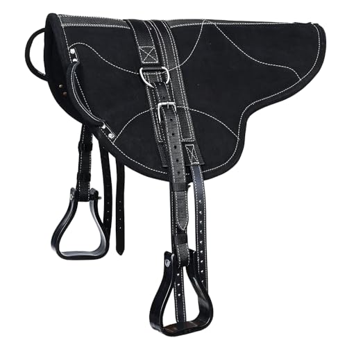 HILASON Bareback Treeless Saddle Pad Black 27" X 22"