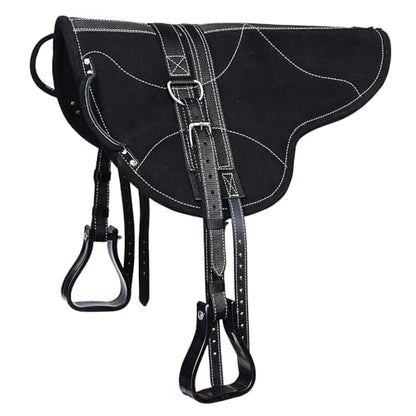 HILASON Bareback Treeless Saddle Pad Black 27" X 22"