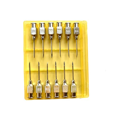 Veterinary Needles, Cattle Needle Poultry Injection Needles 12 Sticks,Suitable for Pigeons, Chickens, Ducks, Geese, Pigs, Sheep, Horses (12X20 18G) - color: 12X20 18G