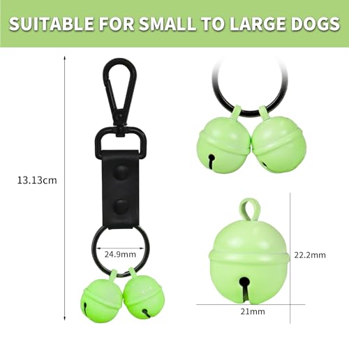 Bells for Dog Collar, Glow Bell for Medium to Large Dogs, Easy Clip Clasp, Extra Loud Pet Tracker & Save Wildlife, Durable Copper Bells (Small-medium breed) - color: Large Breed