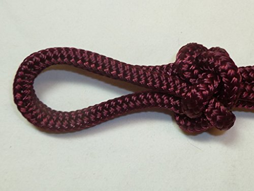 Horse Pocket Halter, Quick Catch Halter - 1/4" Polyester Rope - color: Burgundy