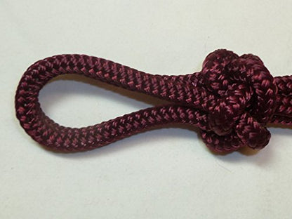 Horse Pocket Halter, Quick Catch Halter - 1/4" Polyester Rope - color: Burgundy