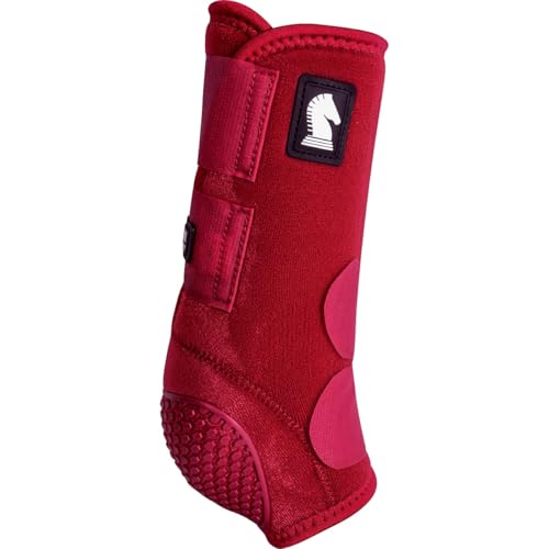 Classic Equine Flexion by Legacy2 Support Boots, Front (Crimson, Small) - color: Crimson, size: Small