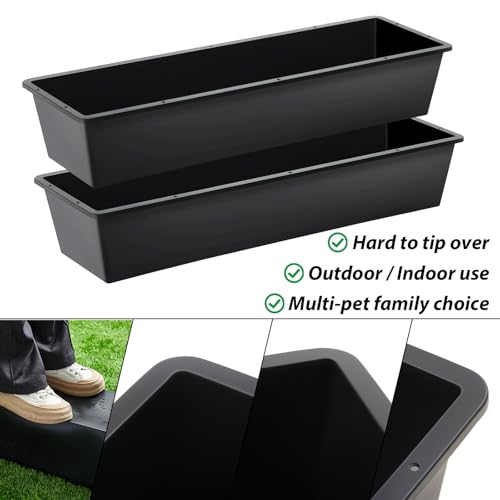 Geelin 1 PC 12 Gallon/48 Quart Plastic Livestock Water Trough, Black - color: Black, size: 12 Gallon/48 Quart