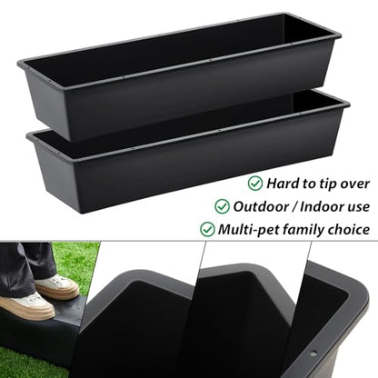 Geelin 1 PC 12 Gallon/48 Quart Plastic Livestock Water Trough, Black - color: Black, size: 12 Gallon/48 Quart