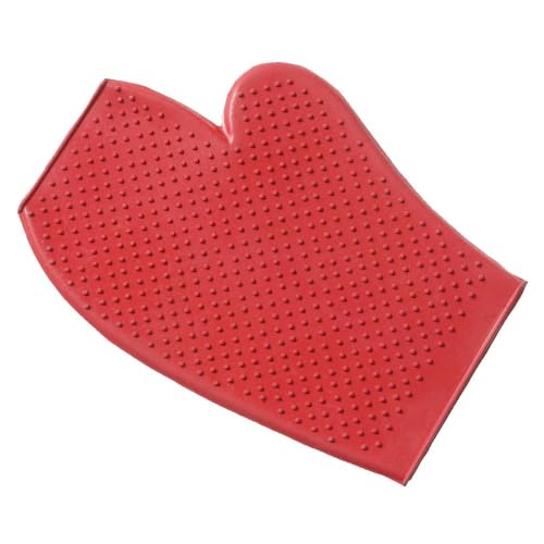 Tough1 Rubber Grooming Glove - Red