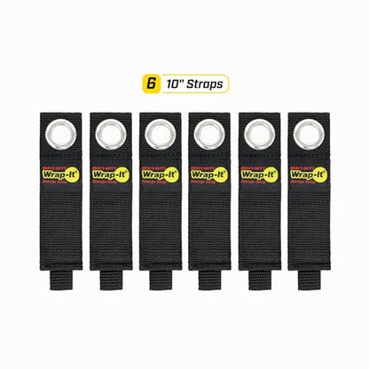 Heavy-Duty Wrap-It Storage Straps, 10-inch (6 Pack) - size: 10" (6-Pack)