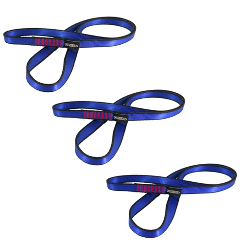 NewDoar 16mm Climbing Sling UIAA CE Certified,23KN EN566 Certified,Climbing Utility Cord Rock Climbing,Creating Anchors System,Rappelling Gear,Perfect for Tree Work - color: blue, size: 12"/30cm/3pcs