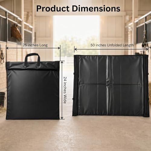 Hay Handler Bags Black Large Hay Feeder Flake Carrier for Horses Heavy Duty Nylon Holds 2 to 3 Flake Reinforced Handles Barn Stable Pasture Feeding Goats Livestock for Stable Feeding Farm