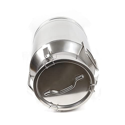 20-60L Stainless Steel Milk Can Wine Milk Bucket Wine Pail Bucket Milk Can Tote Jug with Sealed Lid Heavy Duty, with Independent Embedded Silicone Sealed Lid (50L) - size: 50L