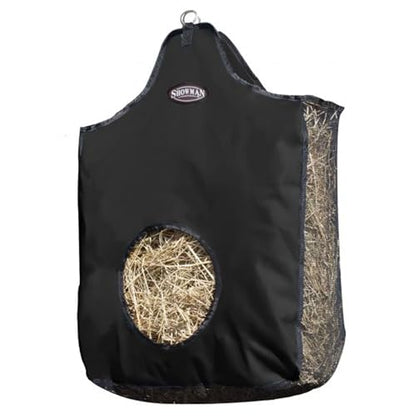 Showman Heavy Denier Nylon Hay Bag w/Mesh Bottom - color: Black