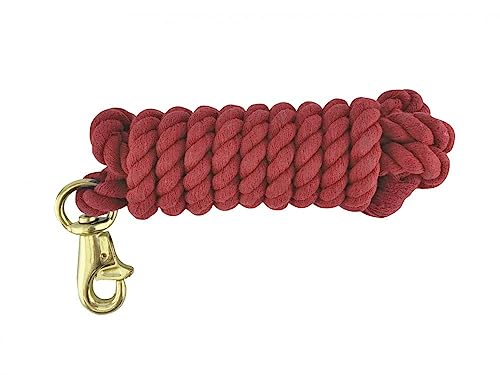 10' Cotton Lead w/Trigger Bull Snap - color: Red