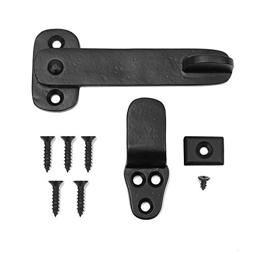 Brass Valley - 4" Black Flip Latch - Solid Cast Brass