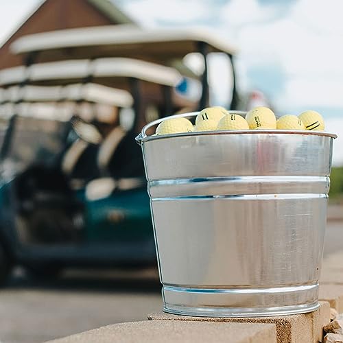 12-Quart Galvanized Trash Can, Metal Bucket - color: 12-quart Bucket