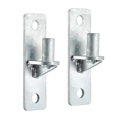 KINNAN 2 Pack Wall Mount Gate Hinges, Heavy Duty Gate Hinge for Farm Gate, Flat Back Farm Gate Hinge with 5/8" Pin, Chain Link Fence Parts, Galvanized Steel (Screws Not Included)