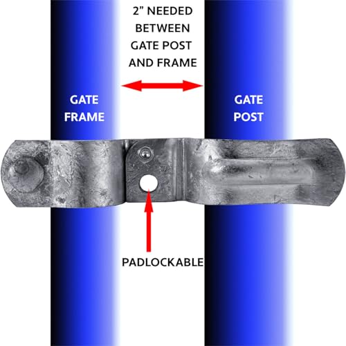 Heavy Duty Fork Latch (Bolt in) 1-5/8 x 1-7/8" Galvanized Pressed Steel - color: GALVANIZED, size: 1-5/8" x 1-7/8"