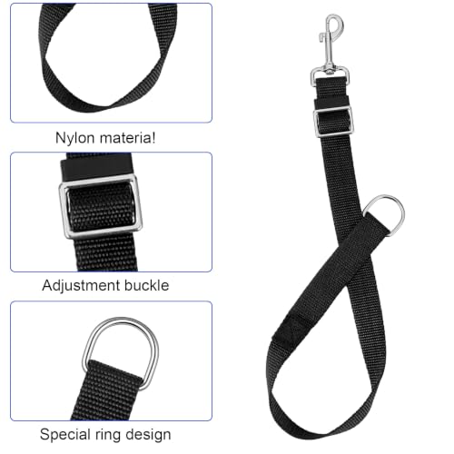 4PC Black Nylon Horse Bucket Straps Hangers Adjustable 20 to 30 in