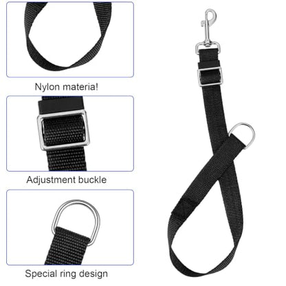 4PC Black Nylon Horse Bucket Straps Hangers Adjustable 20 to 30 in