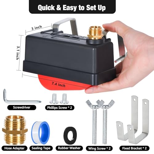 Water Trough Float Valve for Livestock & Stock Tank | Stock Tank Float Valve, Water Tank Float Valve, Automatic Horse Waterer, Includes Hose Adapter, Rubber Washer, Screwdriver