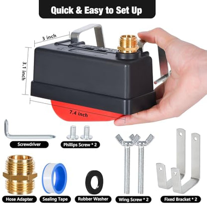 Water Trough Float Valve for Livestock & Stock Tank | Stock Tank Float Valve, Water Tank Float Valve, Automatic Horse Waterer, Includes Hose Adapter, Rubber Washer, Screwdriver